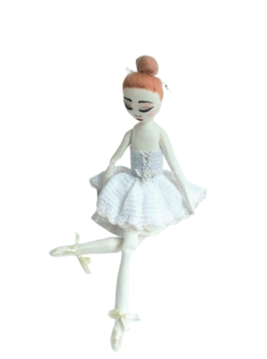 Personalized Ballerina Rag Doll – Handmade Tilda Princess Doll 16.5 in