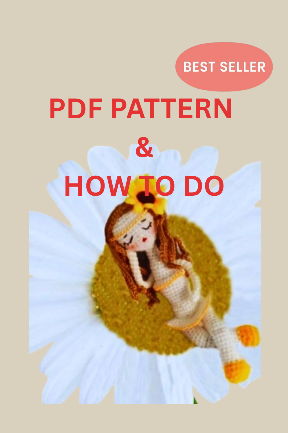 Charming Crochet Flower Doll Pattern – 7-Inch DIY Tutorial