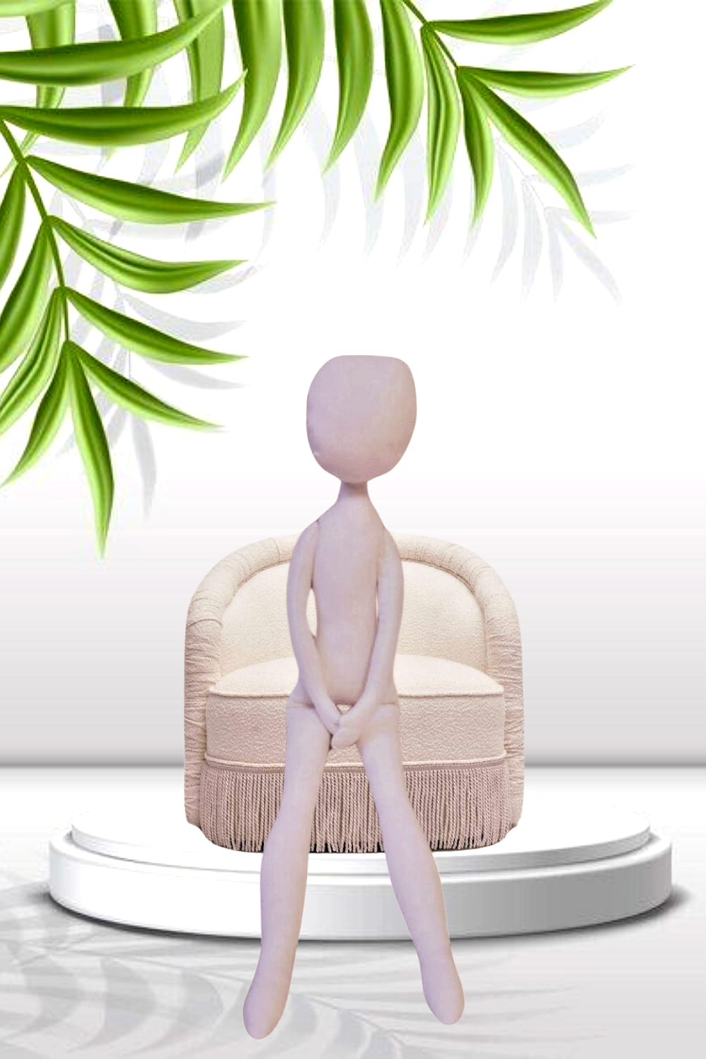 Textile blank doll body PDF pattern