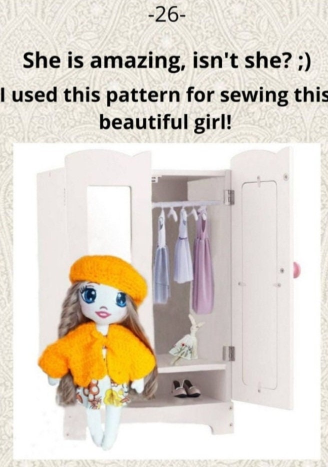 Miniature Rag Doll Body PDF Pattern – 7 Inch (17 cm) DIY Tutorial