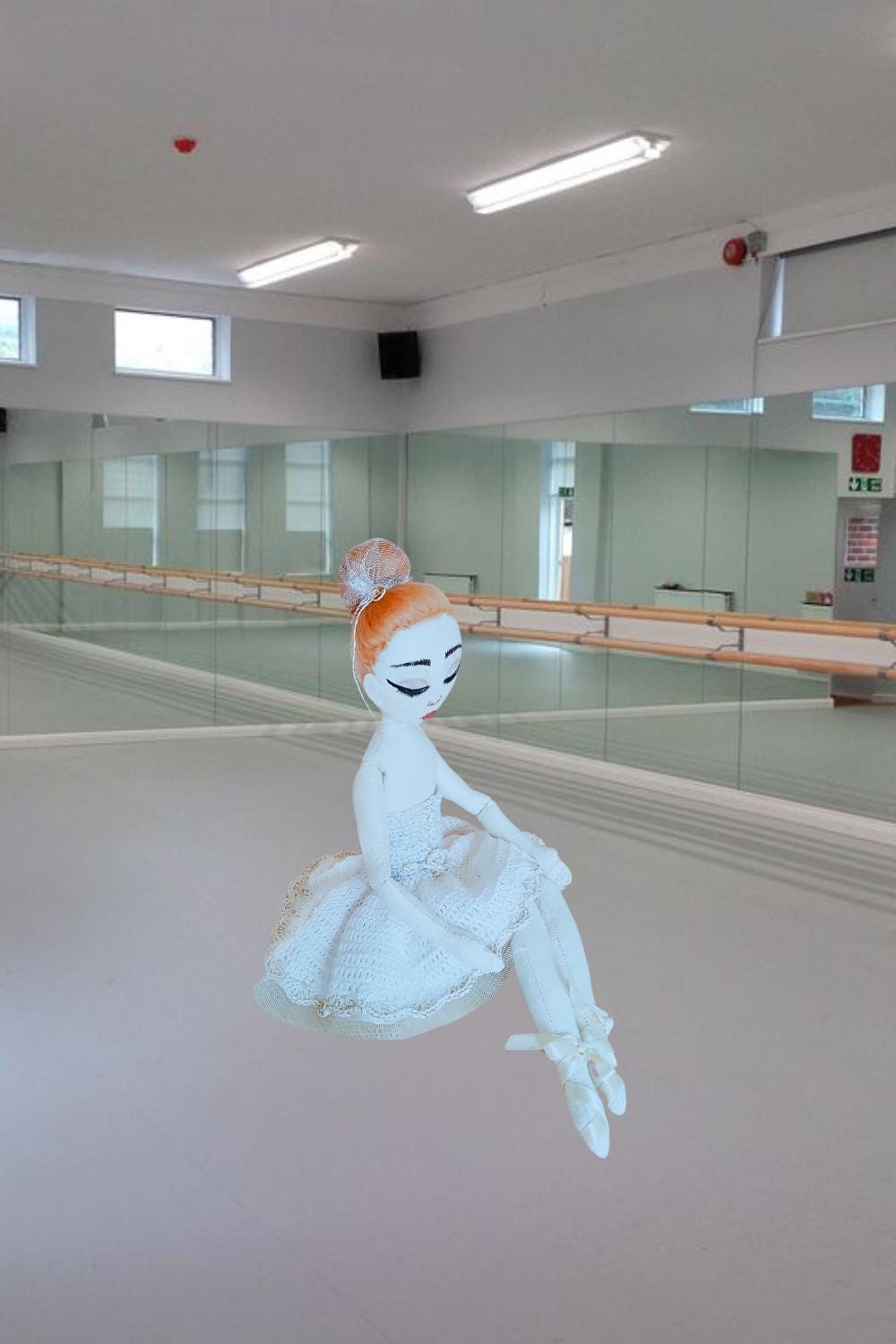handmade textile ballerina doll