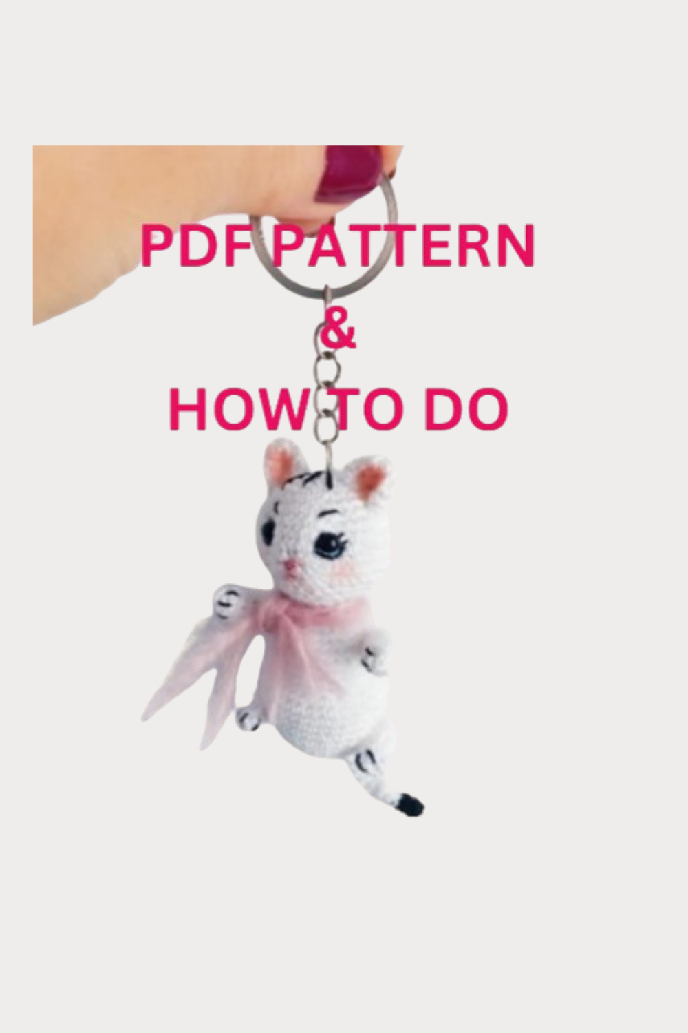 Mini Crochet Cat Keychain Pattern – Digital PDF