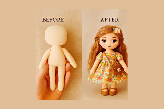 🧵 "From Blank to Magic – The Story of a Doll's Transformation