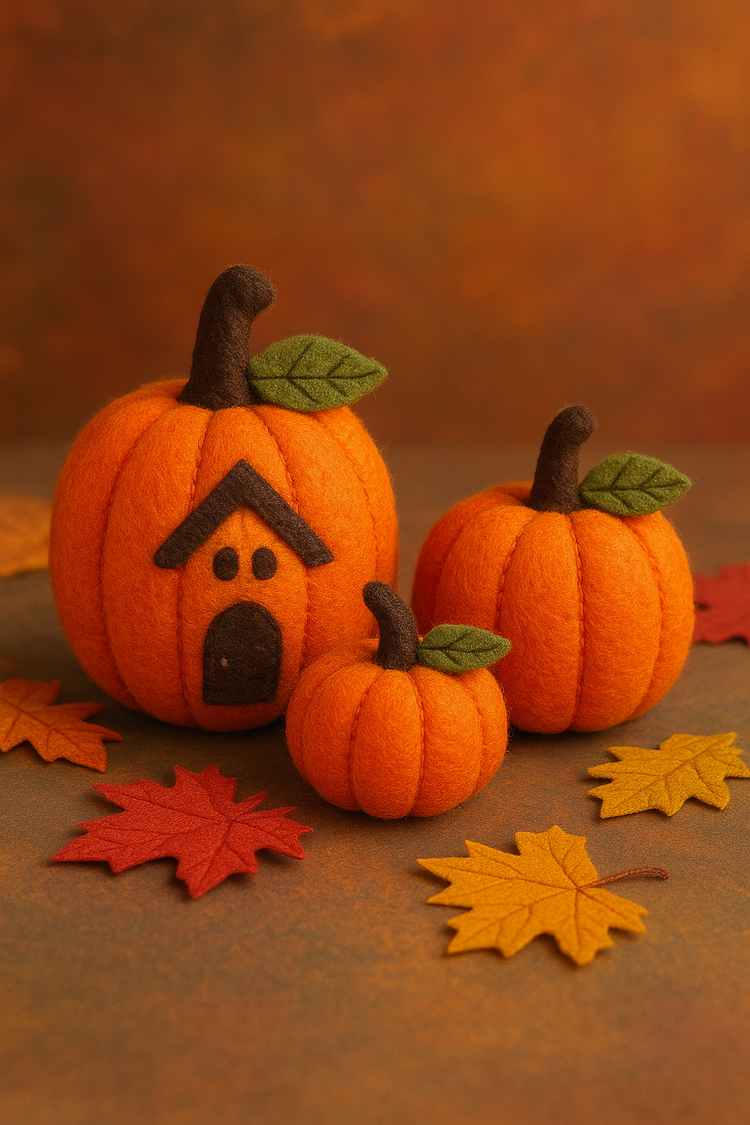 Halloween Collection – Handmade Felt Ornaments & Digital Sewing Patterns for Spooky Season