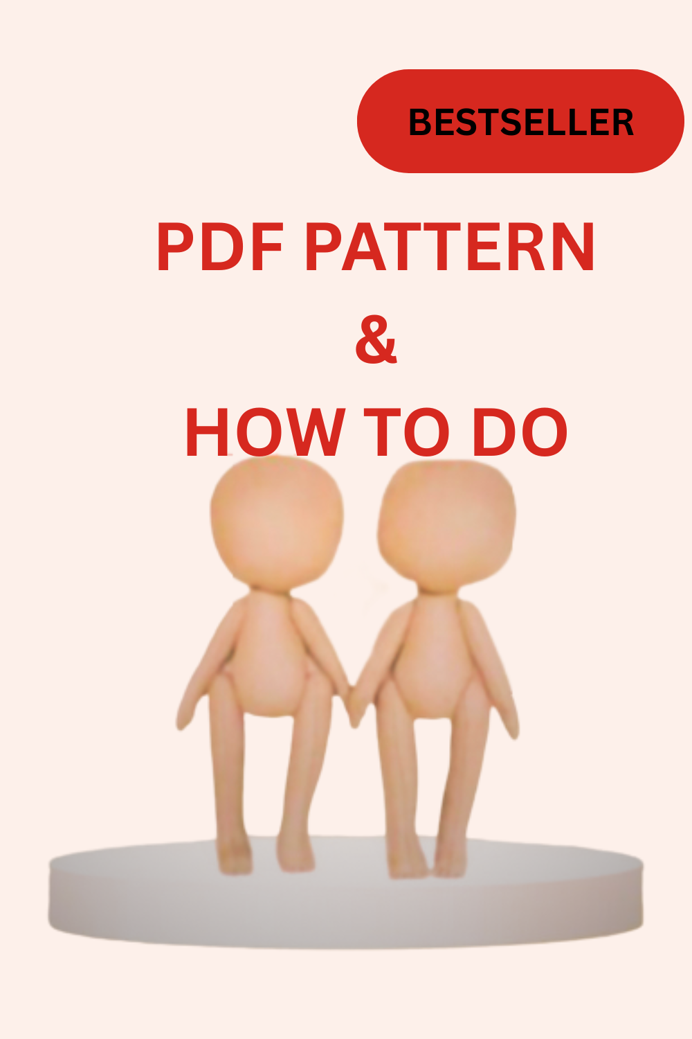 Blank Cloth Doll Body PDF Pattern – 8 Inch Movable Arms, Legs & Head | Step-by-Step Sewing Tutorial
