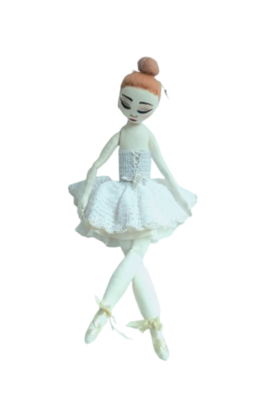 Personalized Ballerina Rag Doll – Handmade Tilda Princess Doll 16.5 in