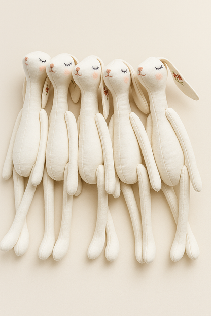 Handmade best seller bunny blank dolls – soft, customizable fabric bunnies perfect for DIY decorating or gifting.