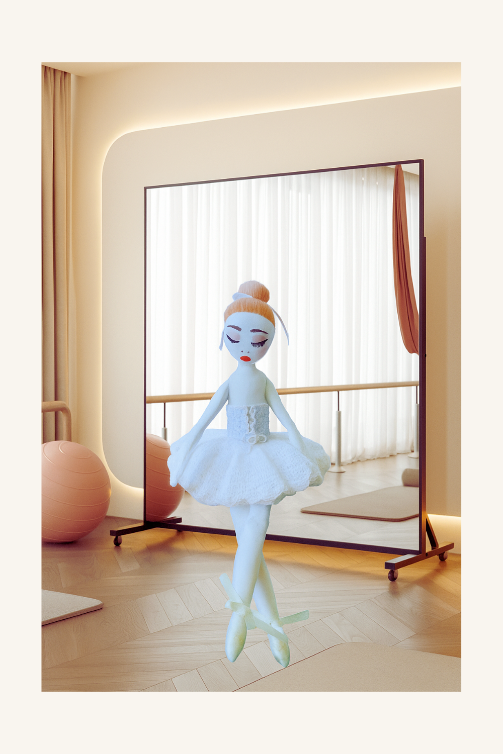 Personalized Ballerina Rag Doll – Handmade Tilda Princess Doll 16.5 in