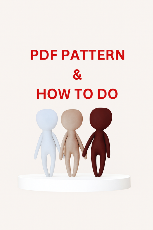 Textile doll sewing pattern or your creation