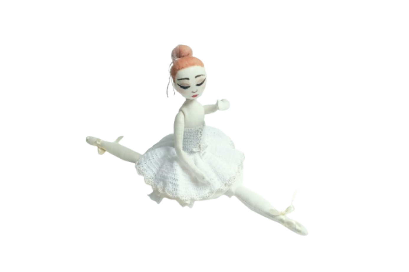 Personalized Ballerina Rag Doll – Handmade Tilda Princess Doll 16.5 in