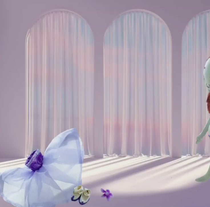 Elegant ballerina doll twirling in her tutu – a charming handmade creation full of grace and softness
