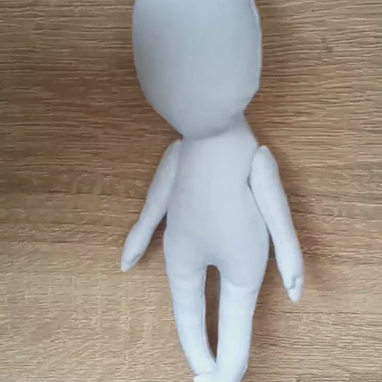 Plain unfinished doll body – ready for decorating