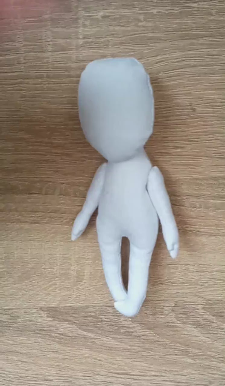 Plain unfinished doll body – ready for decorating